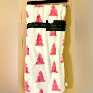 Rachel Zoe Pink Christmas Tree Blanket